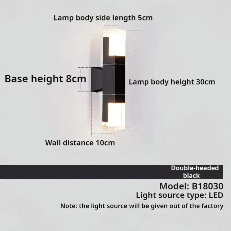 Indoor and outdoor terraces, gardens, exterior walls, courtyards, balconies, modern minimalist waterproof LED wall lights ChandeliersLife®