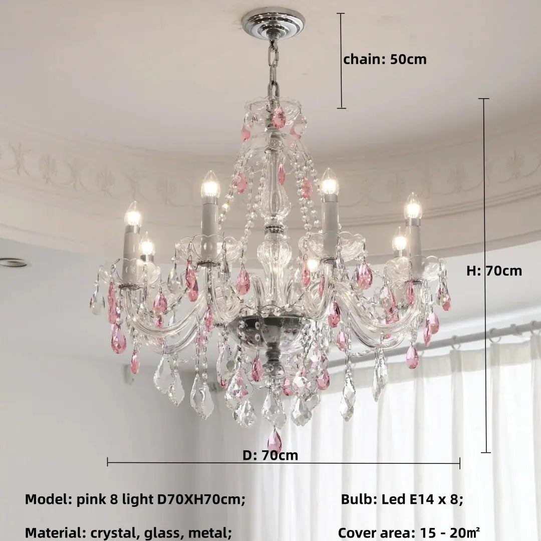 French Blue Crystal Chandelier ChandeliersLife®