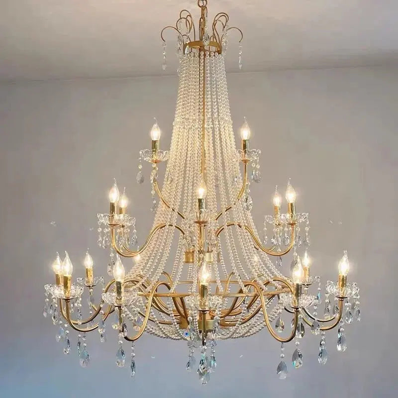 French Design Pearl Crystal Chandelier ChandeliersLife®