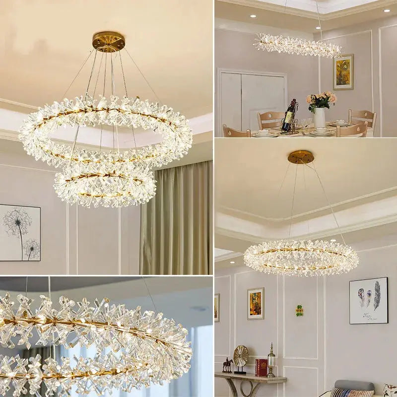 Modern Crystal Flower Pendant Chandelier ChandeliersLife®