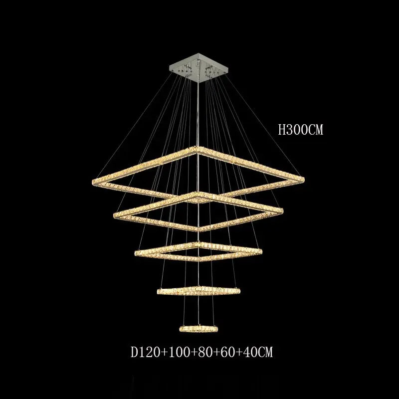 Modern Crystal Square Pendant Light ChandeliersLife®