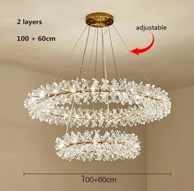 Modern Crystal Flower Pendant Chandelier ChandeliersLife®