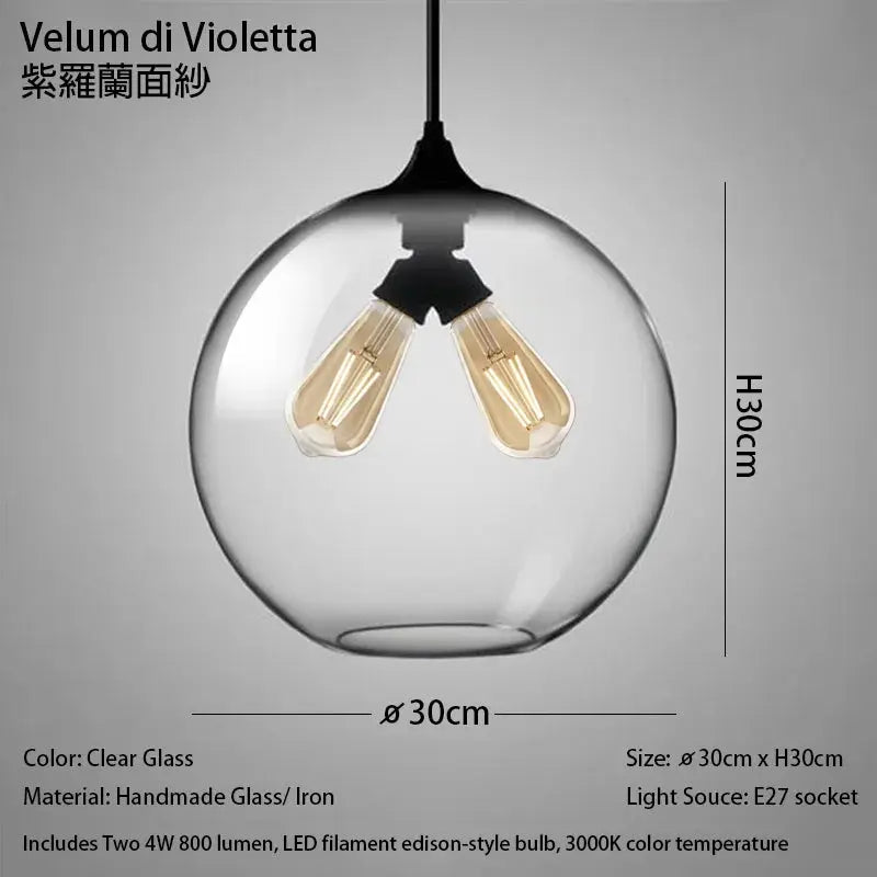 Clear Glass Pendant Light