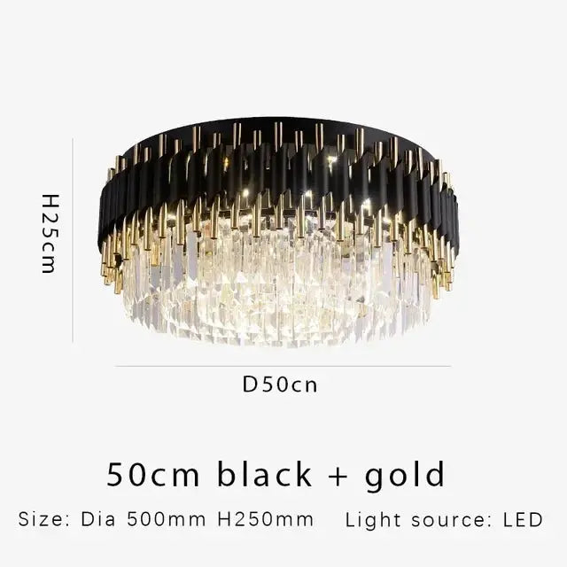 Modern Ceiling Black Crystal Chandelier ChandeliersLife®