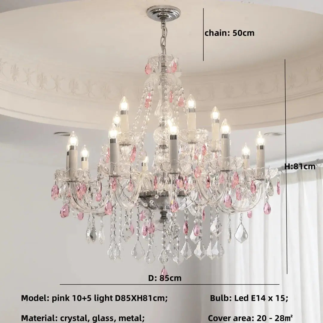French Blue Crystal Chandelier ChandeliersLife®