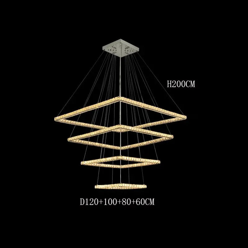 Modern Crystal Square Pendant Light ChandeliersLife®