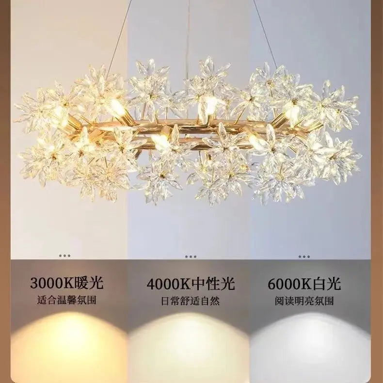 Designer Scandinavian Crystal Chandelier