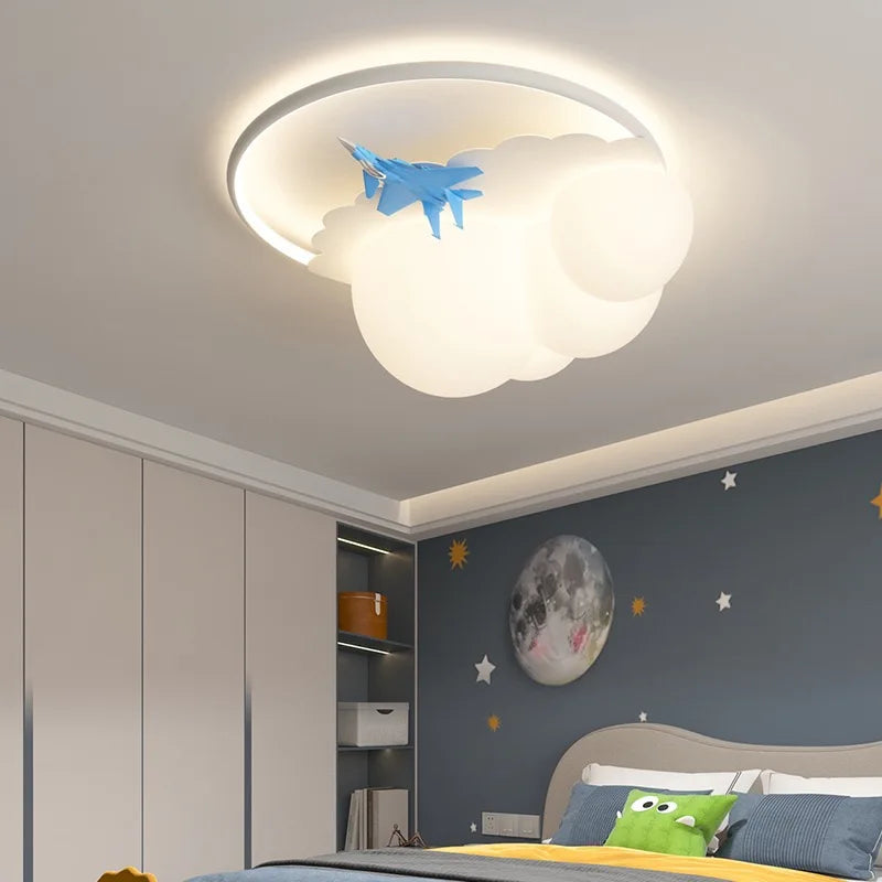 Nimbus Cloud Airplane LED Kids Room Ceiling Light – alternate product view 4