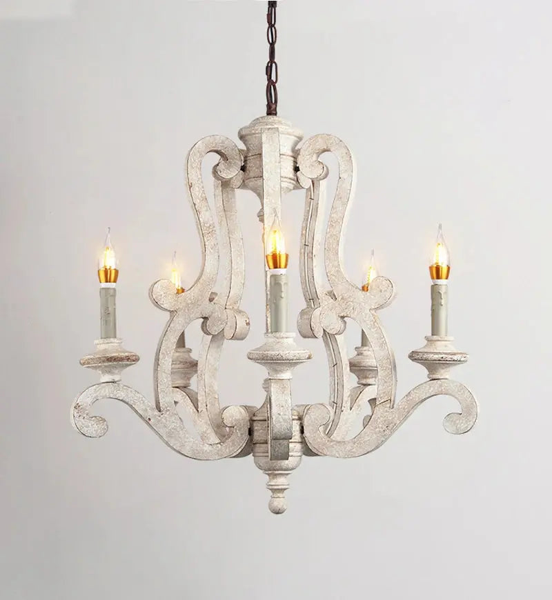 Farmhouse Wooden Chandelier For children's Room Bedroom Suspension Light Antique Hanging Lamp American Retro Loft Ceiling lamp ChandeliersLife®