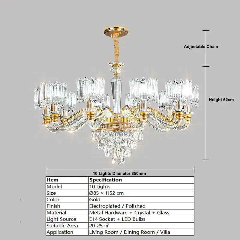 Classic Crystal Ring Beaded Chandelier ChandeliersLife®