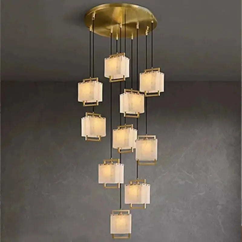 Modern Marble Chandelier Rectangle Pendant