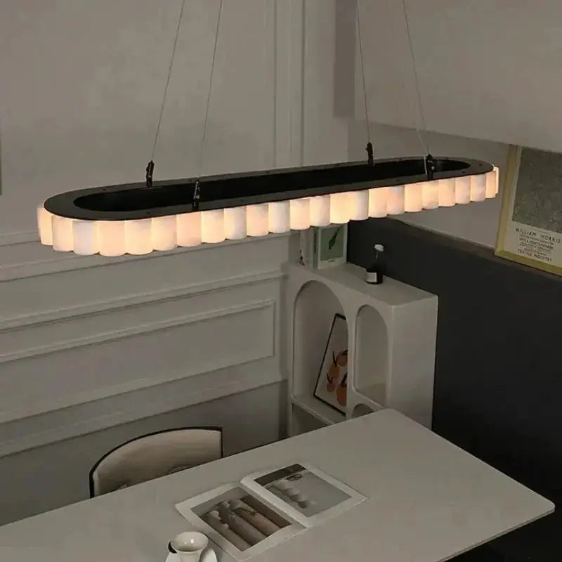 Modern Minimalist Designer Alabaster Chandelier ChandeliersLife®