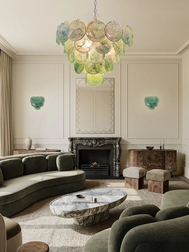 Mirella Murano-inspired Coloured Glass chandelier, product gallery image 5 of 17