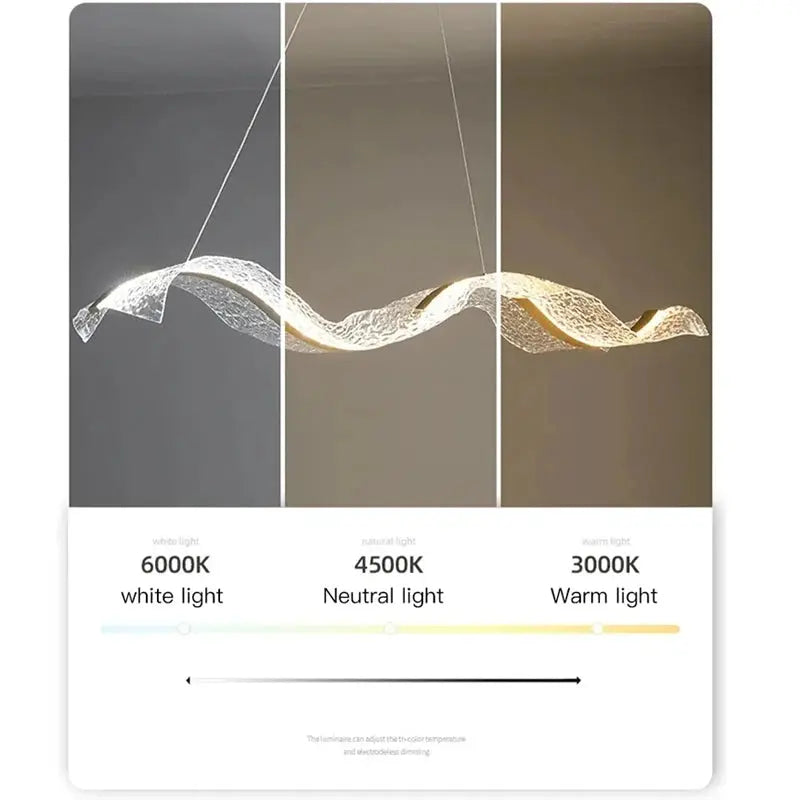 Modern Minimal LED Chandelier Wave Design ChandeliersLife®