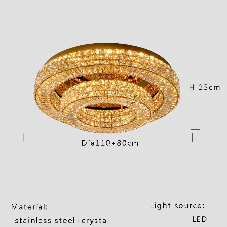 Modern Two Tier Crystal Luxury Ceiling Lights