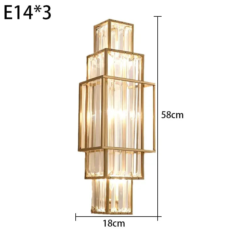 Modern Minimalist Luxury Glass Crystal Wall Lamp ChandeliersLife®