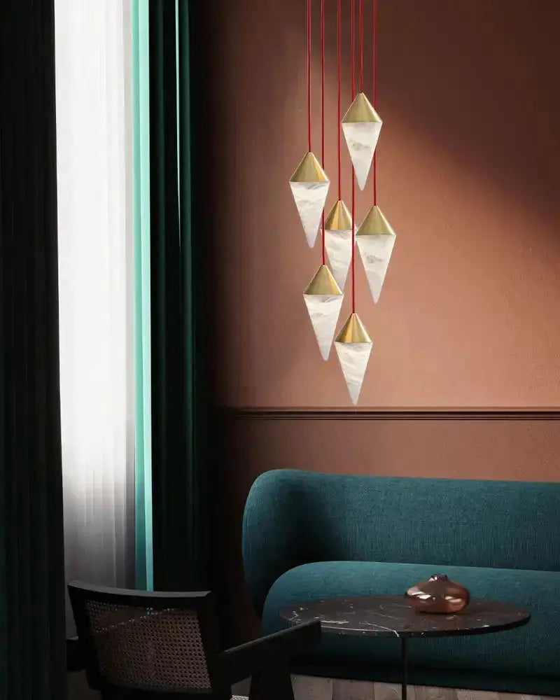 Modern Alabaster Cone Cluster Chandelier ChandeliersLife®