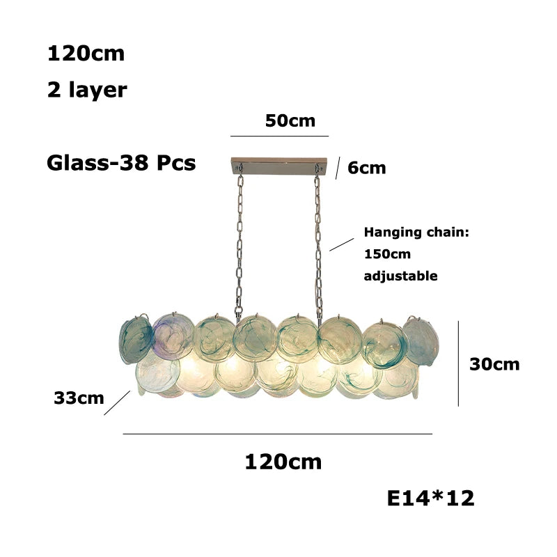 Mirella Murano-inspired Coloured Glass chandelier, product gallery image 11 of 17