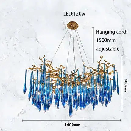 Luxury Royal Blue Crystal Lighting ChandeliersLife®