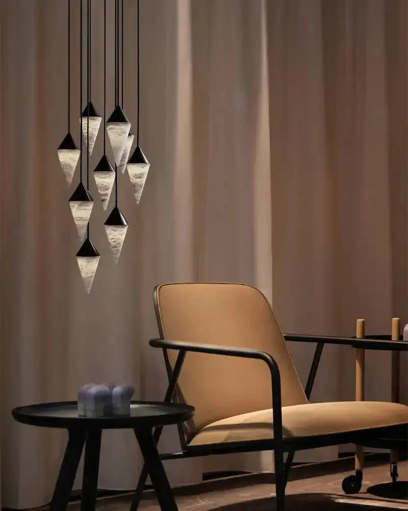 Modern Alabaster Cone Cluster Chandelier ChandeliersLife®