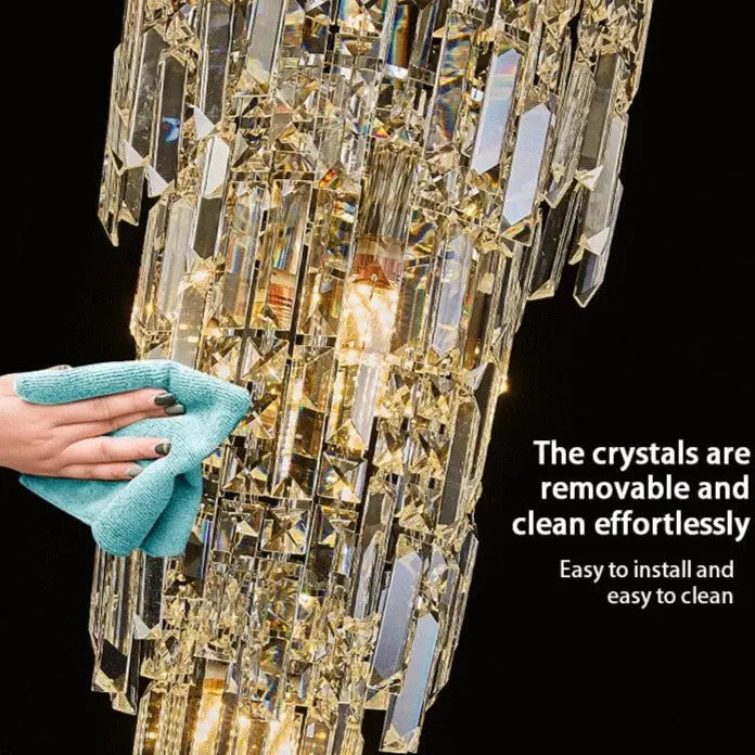 Rotating Staircase Crystal Chandelier ChandeliersLife®