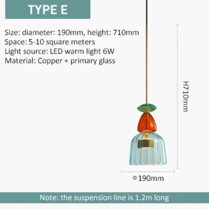 Modern Glass Colorful Hanging Lamps ChandeliersLife®