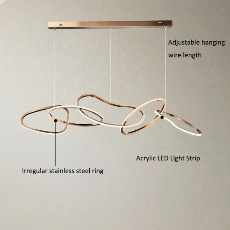 Modern Rose Gold LED Chandelier ChandeliersLife®