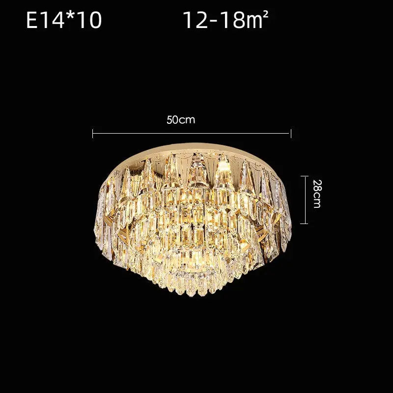 Rectangular Round Crystal Luxury Ceiling Lamp ChandeliersLife®