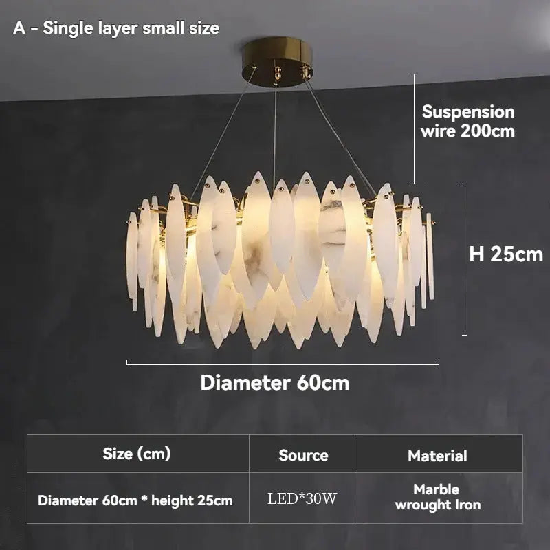 Villa Loft Bedroom Designer Marble Chandeliers ChandeliersLife®