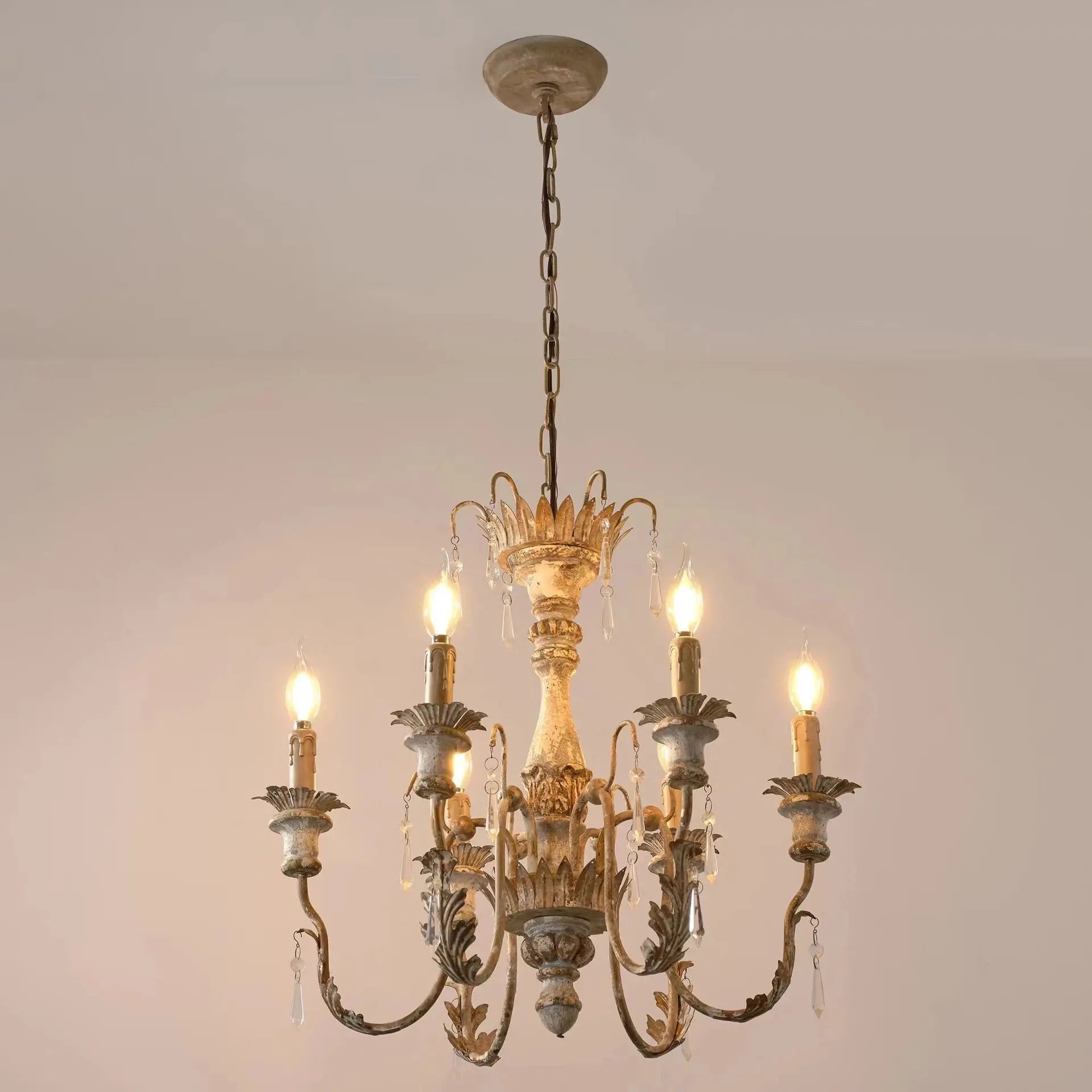 French Wood Art Vintage Chandelier ChandeliersLife®
