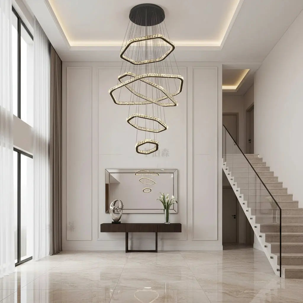 Modern Home Decoration Stair Crystal Chandelier ChandeliersLife®