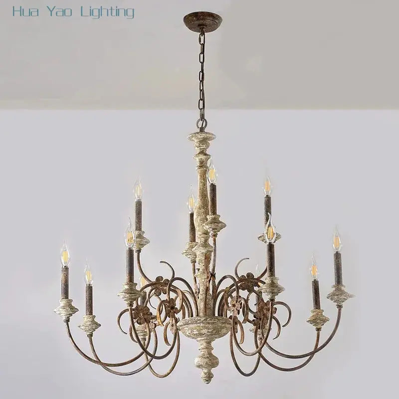 French Retro Wooden Chandelier ChandeliersLife®