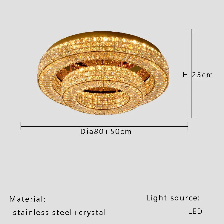 Modern Two Tier Crystal Luxury Ceiling Lights