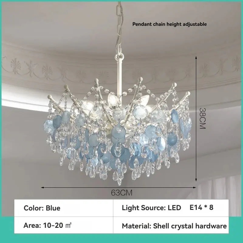 French Vintage Blue Crystal Lamp ChandeliersLife®