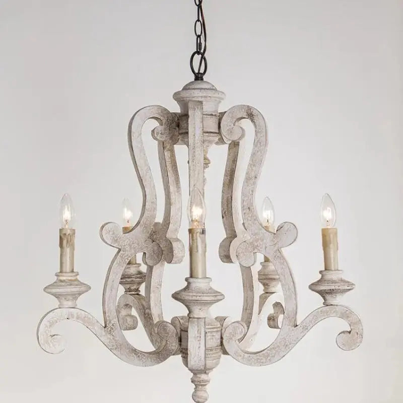 Farmhouse Wooden Chandelier For children's Room Bedroom Suspension Light Antique Hanging Lamp American Retro Loft Ceiling lamp ChandeliersLife®