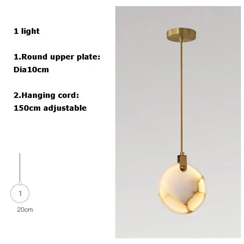 Luxury Natural Stone Pendant Lamp ChandeliersLife®