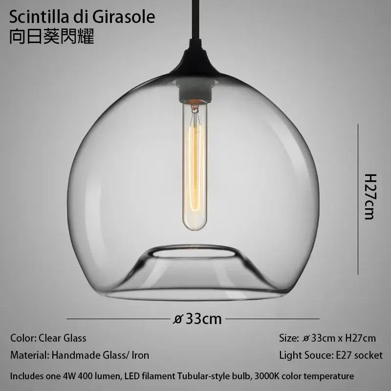 Clear Glass Pendant Light