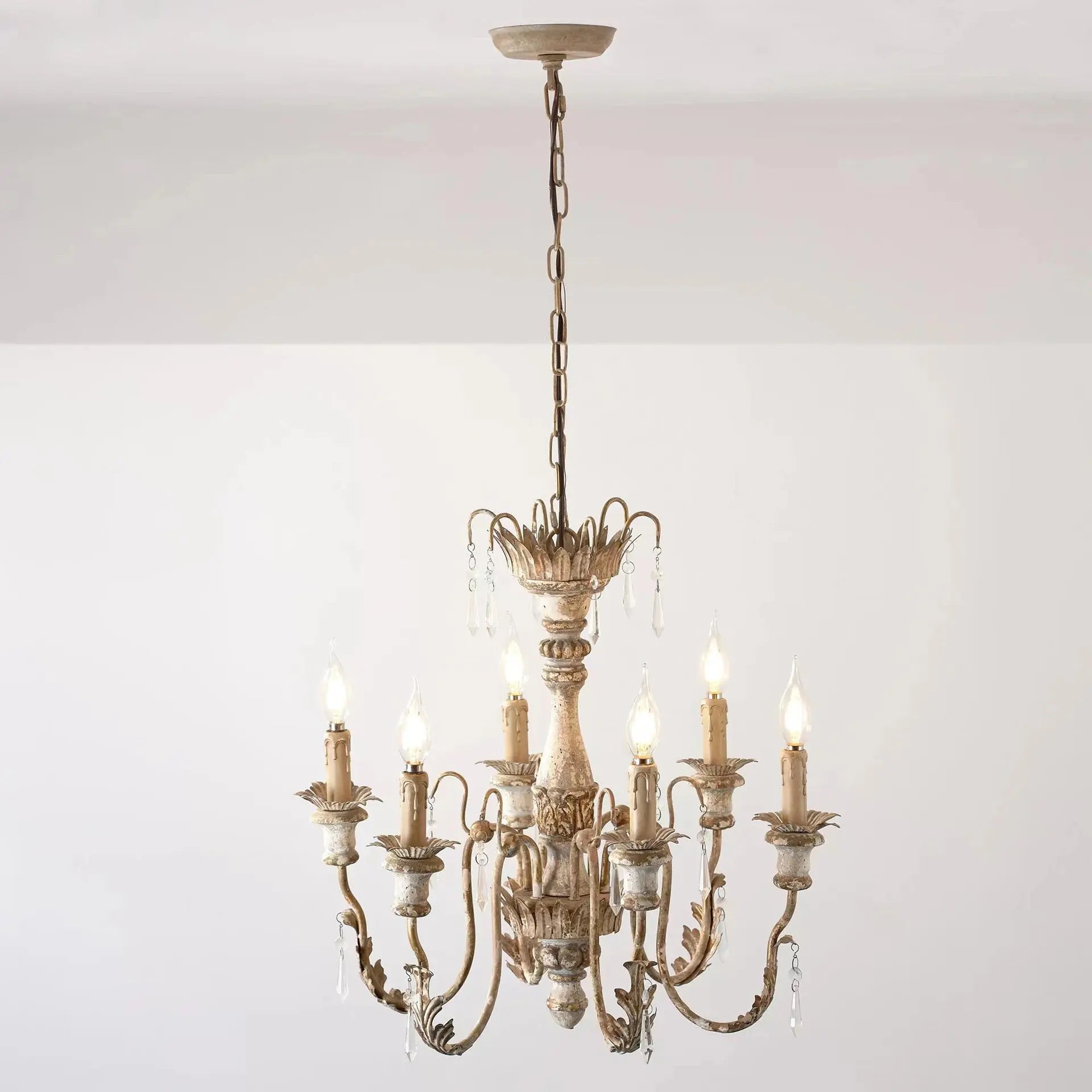 French Wood Art Vintage Chandelier ChandeliersLife®