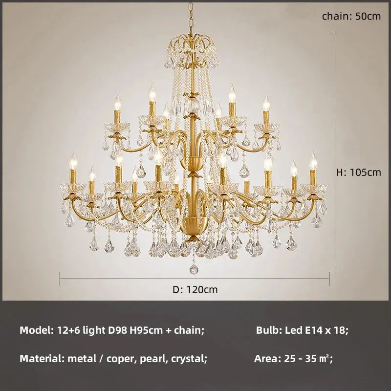 French Luxury Candle Chandelier ChandeliersLife®
