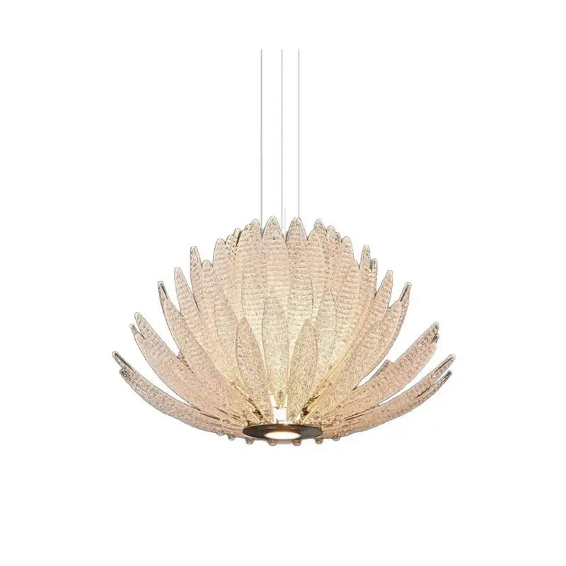 Modern Luxury Feather Glass Luxury Pendant Chandelier