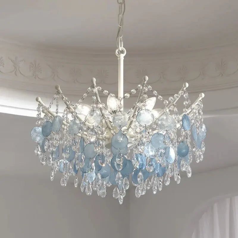 French Vintage Blue Crystal Lamp ChandeliersLife®