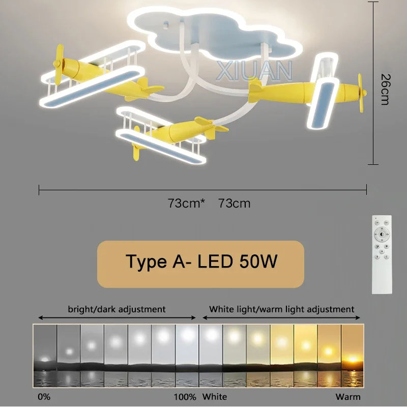 Aeron Modern Airplane LED Chandelier for Kids Rooms – alternate product view 10