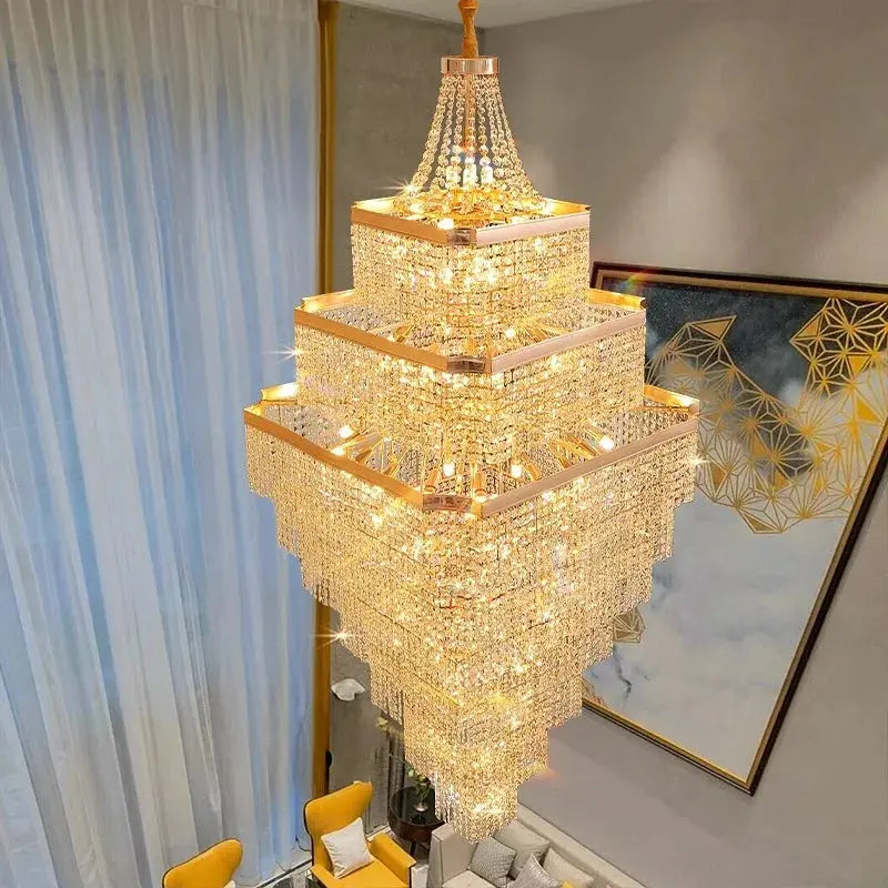 Rose Gold Stair Chandelier Luxury Chandelier ChandeliersLife®