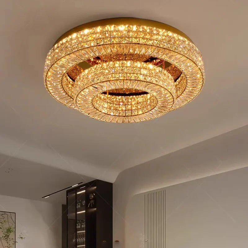 Modern Two Tier Crystal Luxury Ceiling Lights