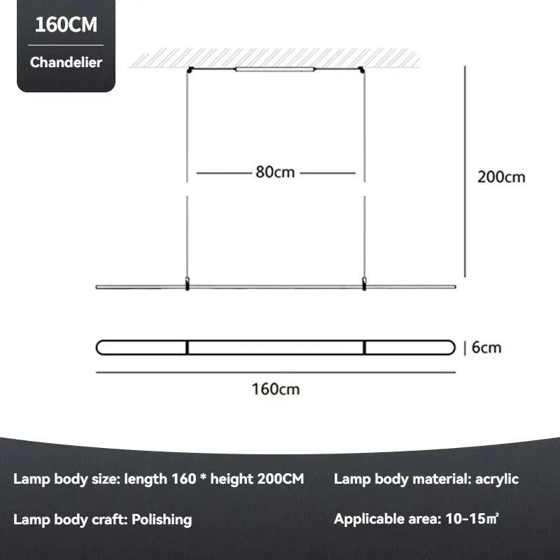 Long Strip Post Modern Lighting