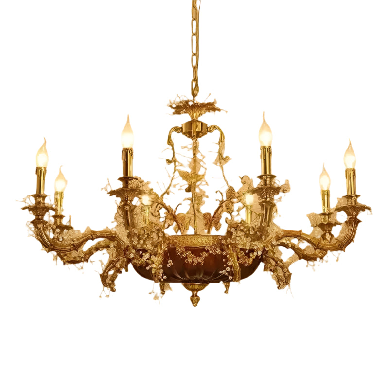 French style all copper palace bedroom restaurant, creative personality, luxurious atmosphere, luxurious villa club lights ChandeliersLife®