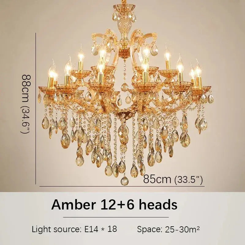 Red Luxury Crystal Chandelier