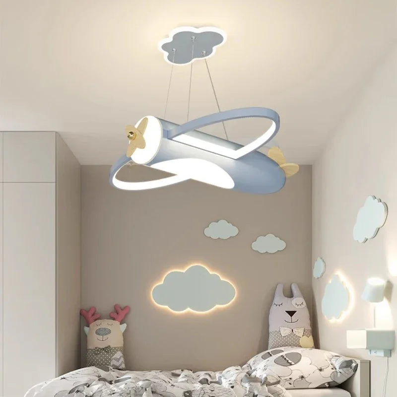 AeroWood Solid Wood Airplane Kids Room Chandelier – alternate product view 3