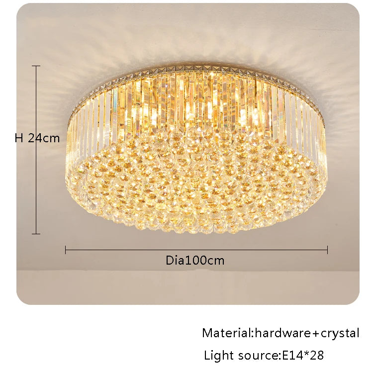 Modern Round Crystal Fixture
