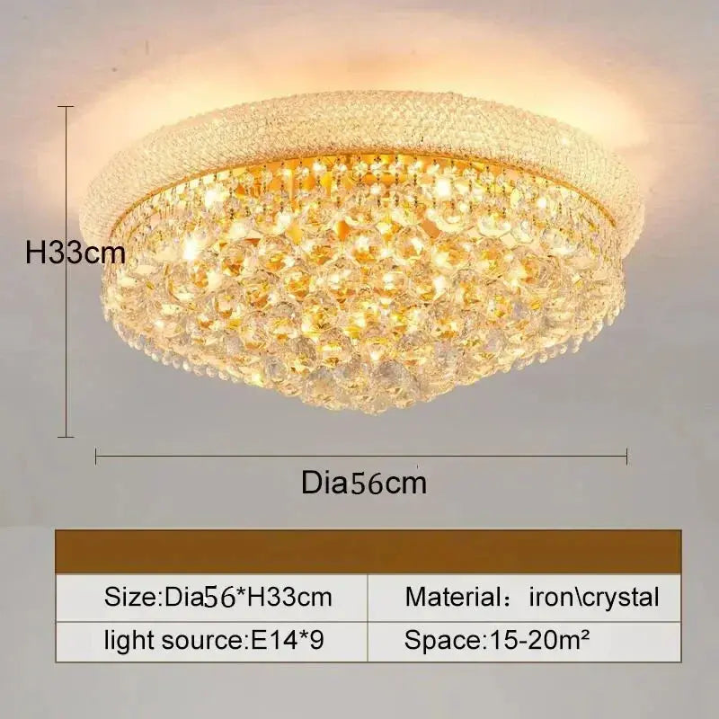 Morden Crystal Ceiling Lamp Bedroom Atmospheric ChandeliersLife®